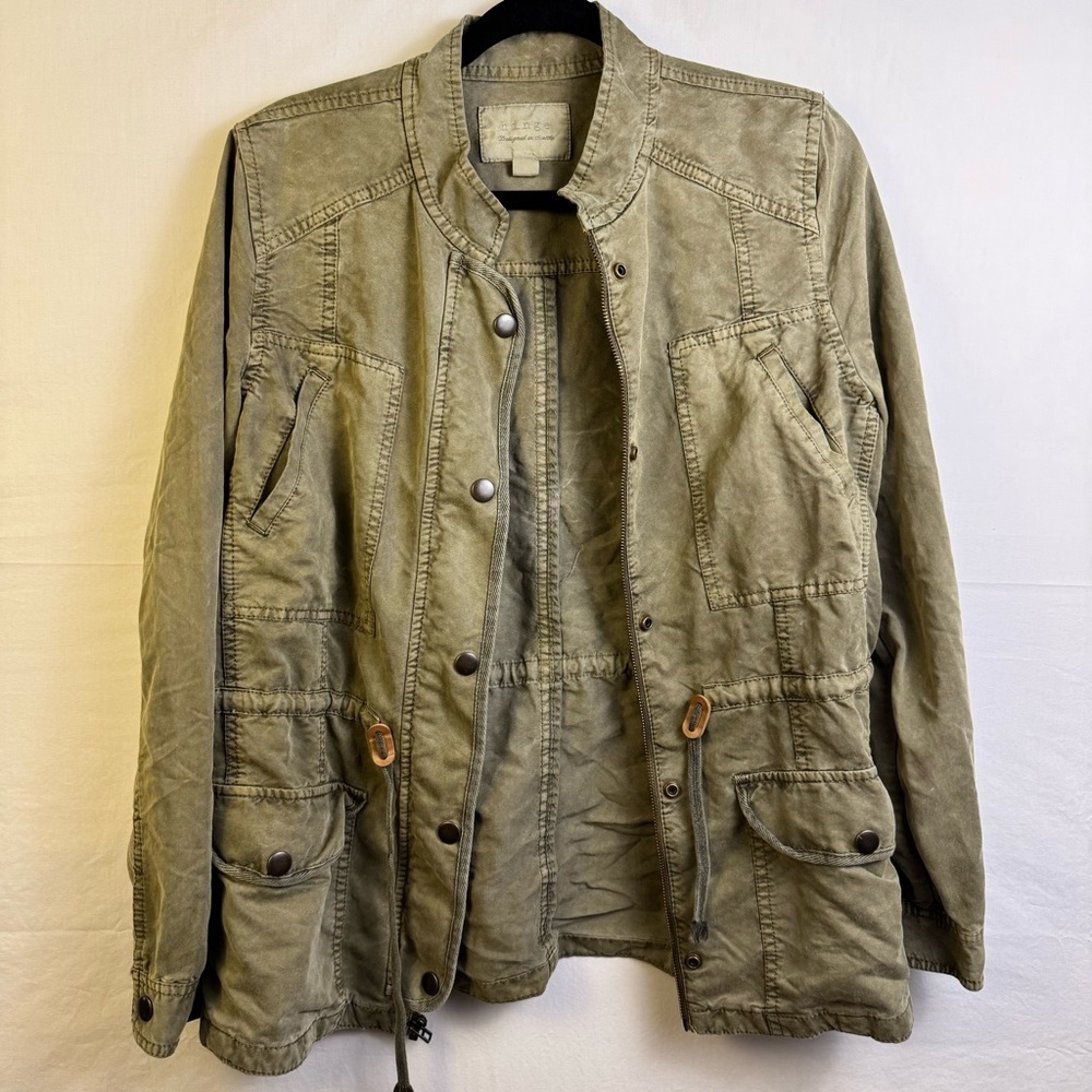 Hinge Women's Olive Green Military Utility Jacket Size M
